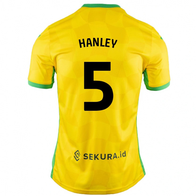 Danxen Damen Grant Hanley #5 Gelb Grün Heimtrikot Trikot 2024/25 T-Shirt