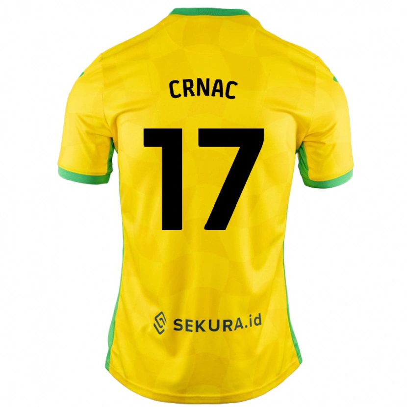 Danxen Damen Ante Crnac #17 Gelb Grün Heimtrikot Trikot 2024/25 T-Shirt