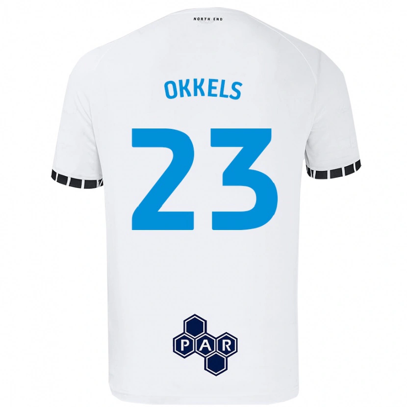 Danxen Damen Jeppe Okkels #23 Weiß Heimtrikot Trikot 2024/25 T-Shirt