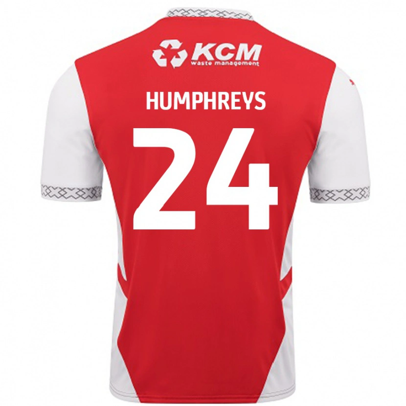 Danxen Damen Cameron Humphreys #24 Rot Weiß Heimtrikot Trikot 2024/25 T-Shirt