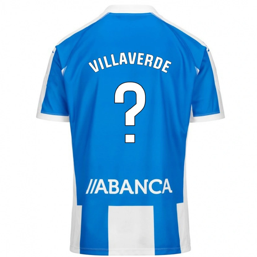Danxen Damen Hugo Villaverde #0 Blau Weiß Heimtrikot Trikot 2024/25 T-Shirt