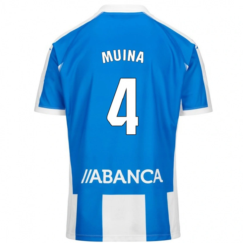 Danxen Damen Henar Muiña #4 Blau Weiß Heimtrikot Trikot 2024/25 T-Shirt