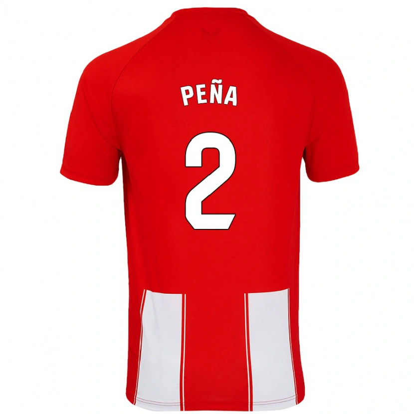 Danxen Damen Miguel Peña #2 Rot Weiß Heimtrikot Trikot 2024/25 T-Shirt