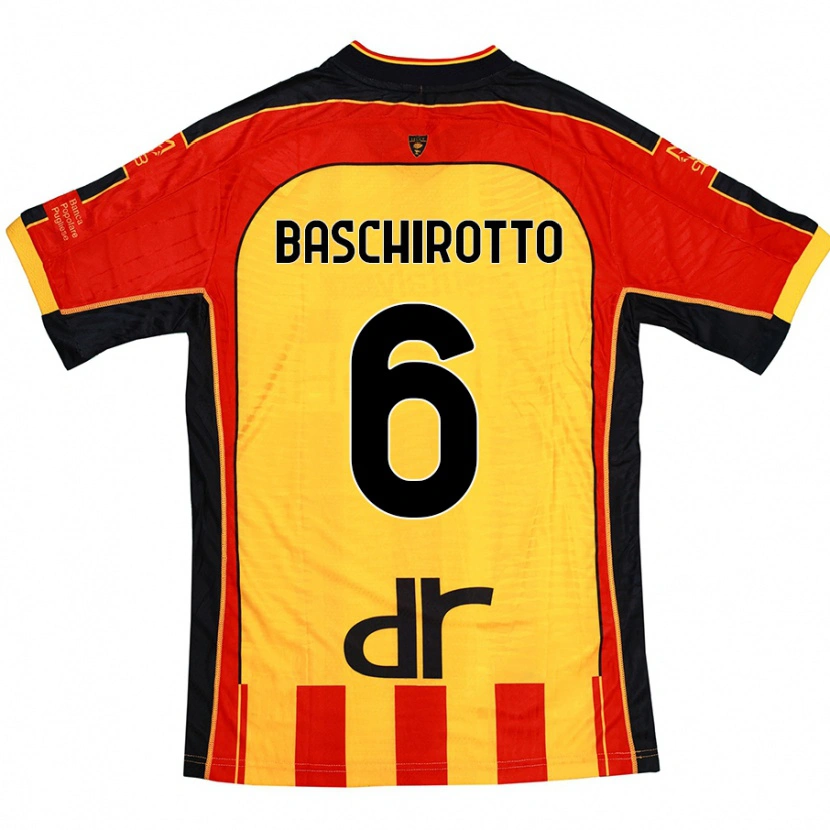 Danxen Damen Federico Baschirotto #6 Gelb Rot Heimtrikot Trikot 2024/25 T-Shirt