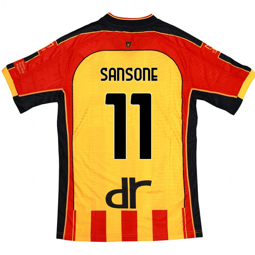 Danxen Damen Nicola Sansone #11 Gelb Rot Heimtrikot Trikot 2024/25 T-Shirt