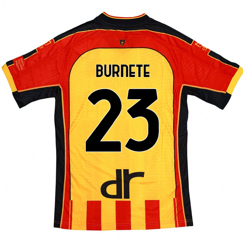 Danxen Damen Rareș Burnete #23 Gelb Rot Heimtrikot Trikot 2024/25 T-Shirt