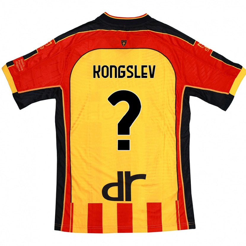 Danxen Damen Frederik Kongslev #0 Gelb Rot Heimtrikot Trikot 2024/25 T-Shirt
