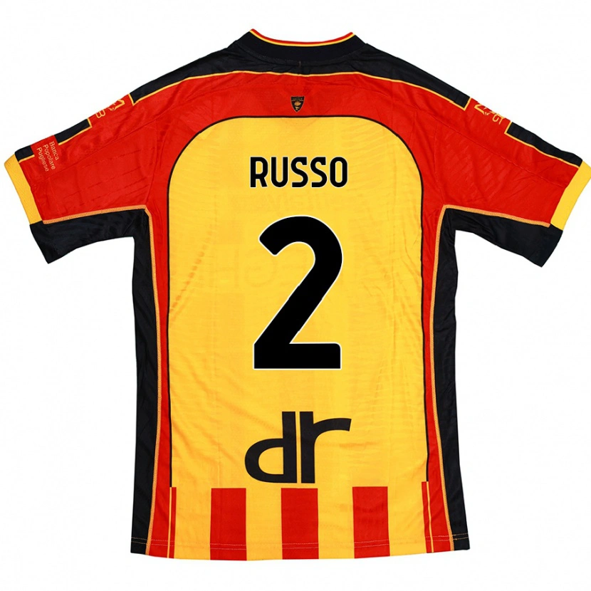 Danxen Damen Luca Russo #2 Gelb Rot Heimtrikot Trikot 2024/25 T-Shirt