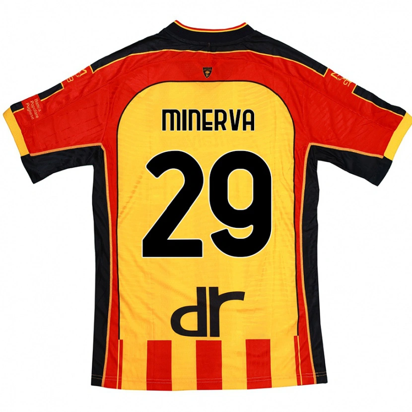 Danxen Damen Francesco Minerva #29 Gelb Rot Heimtrikot Trikot 2024/25 T-Shirt