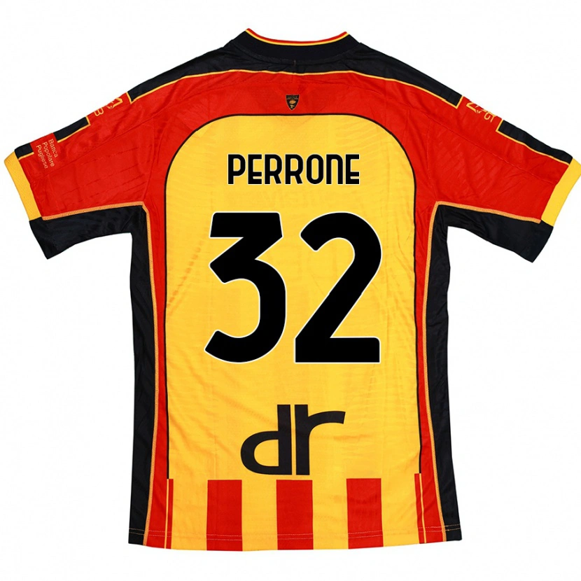 Danxen Damen Samuele Perrone #32 Gelb Rot Heimtrikot Trikot 2024/25 T-Shirt
