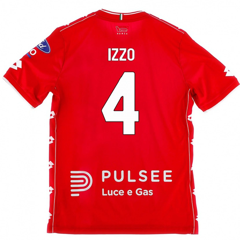 Danxen Damen Armando Izzo #4 Rot Weiß Heimtrikot Trikot 2024/25 T-Shirt