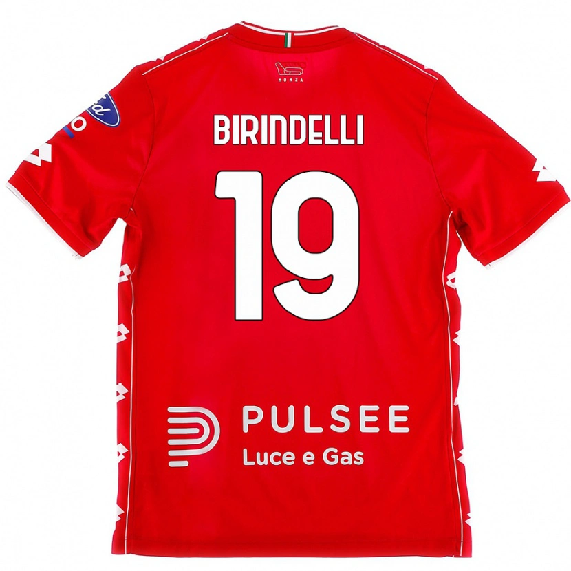 Danxen Damen Samuele Birindelli #19 Rot Weiß Heimtrikot Trikot 2024/25 T-Shirt