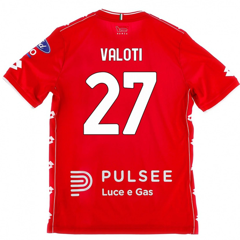 Danxen Damen Mattia Valoti #27 Rot Weiß Heimtrikot Trikot 2024/25 T-Shirt
