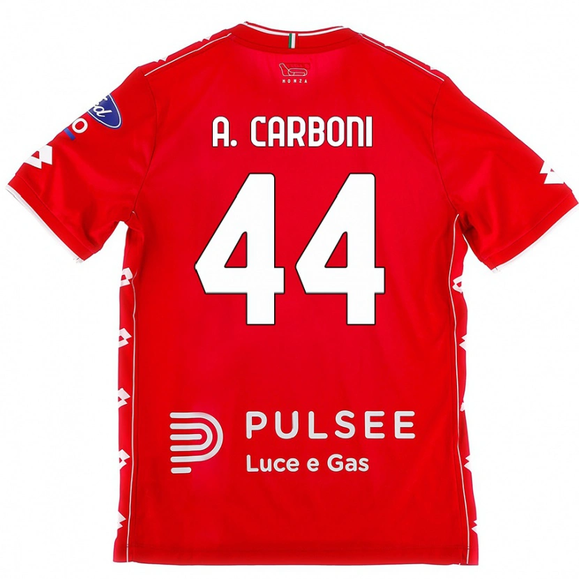 Danxen Damen Andrea Carboni #44 Rot Weiß Heimtrikot Trikot 2024/25 T-Shirt