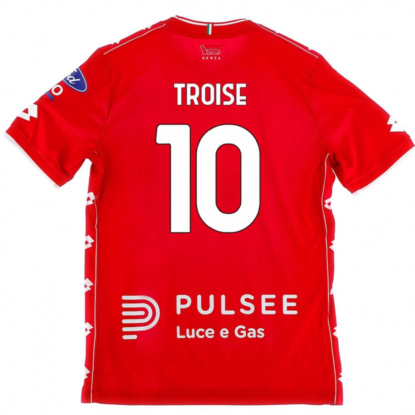 Danxen Damen Antonio Troise #10 Rot Weiß Heimtrikot Trikot 2024/25 T-Shirt