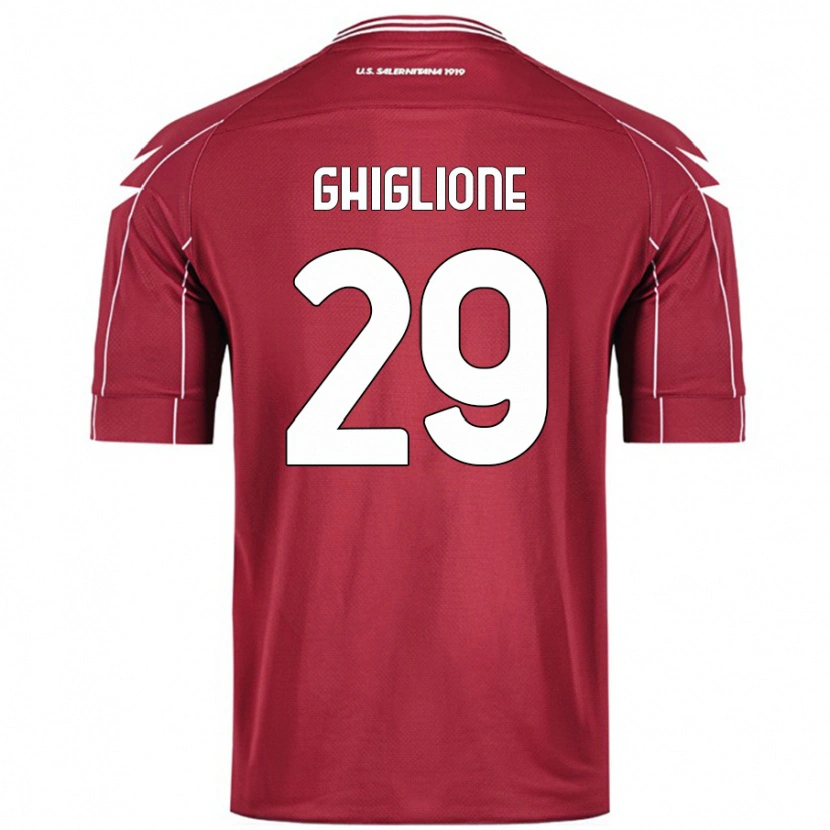 Danxen Damen Paolo Ghiglione #29 Burgundrot Heimtrikot Trikot 2024/25 T-Shirt