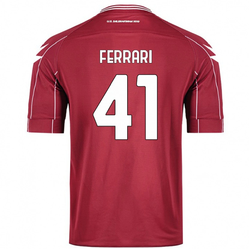 Danxen Damen Tommaso Ferrari #41 Burgundrot Heimtrikot Trikot 2024/25 T-Shirt