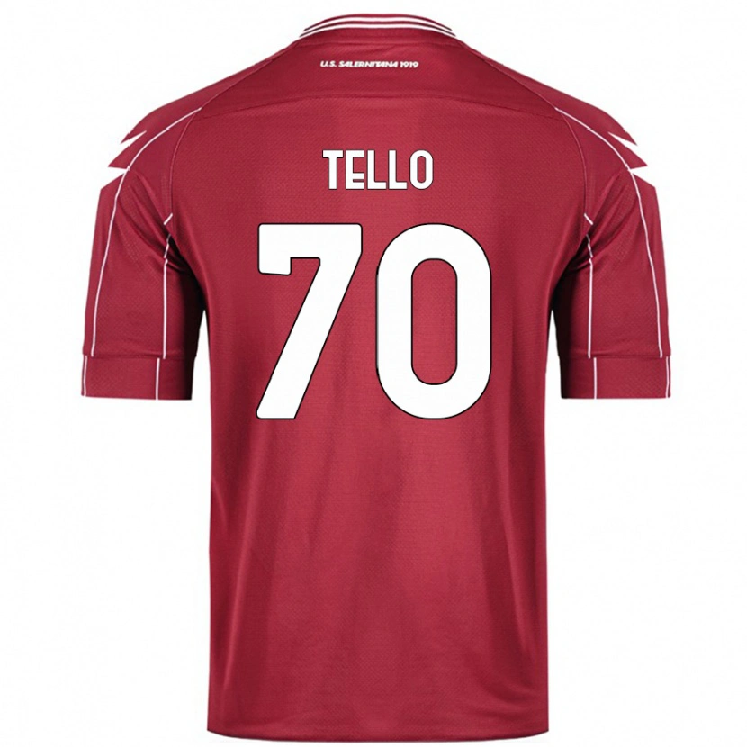 Danxen Damen Andrés Tello #70 Burgundrot Heimtrikot Trikot 2024/25 T-Shirt