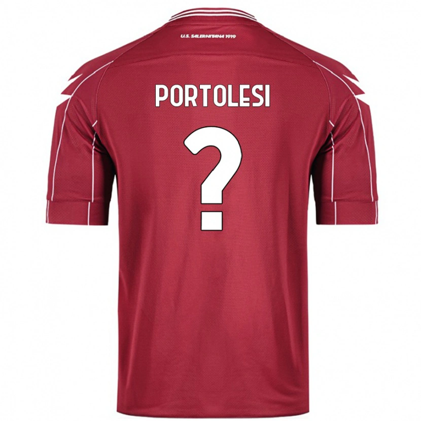 Danxen Damen Sebastien Portolesi #0 Burgundrot Heimtrikot Trikot 2024/25 T-Shirt