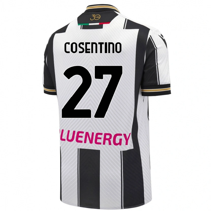Danxen Damen Sergio Cosentino #27 Weiß Schwarz Heimtrikot Trikot 2024/25 T-Shirt
