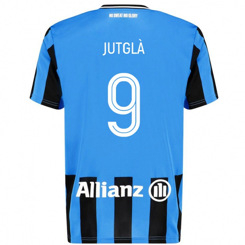 Danxen Damen Ferran Jutglà #9 Himmelblau Schwarz Heimtrikot Trikot 2024/25 T-Shirt