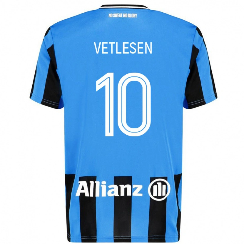 Danxen Damen Hugo Vetlesen #10 Himmelblau Schwarz Heimtrikot Trikot 2024/25 T-Shirt