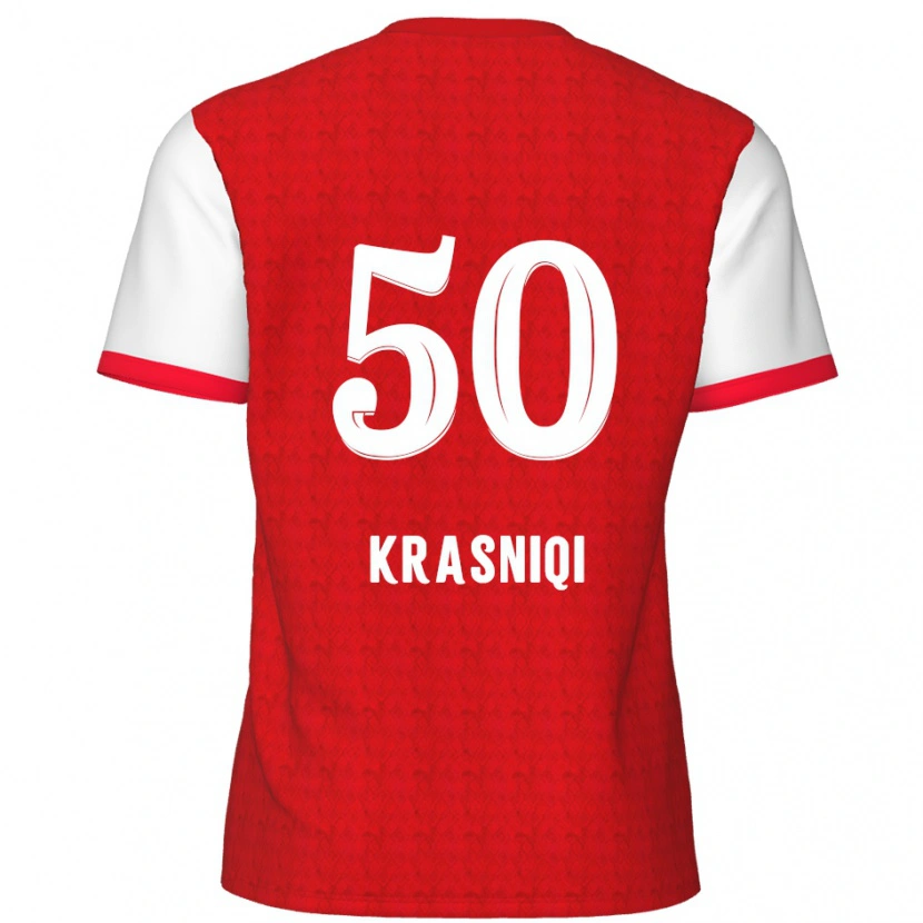 Danxen Damen Laurit Krasniqi #50 Rot Weiß Heimtrikot Trikot 2024/25 T-Shirt