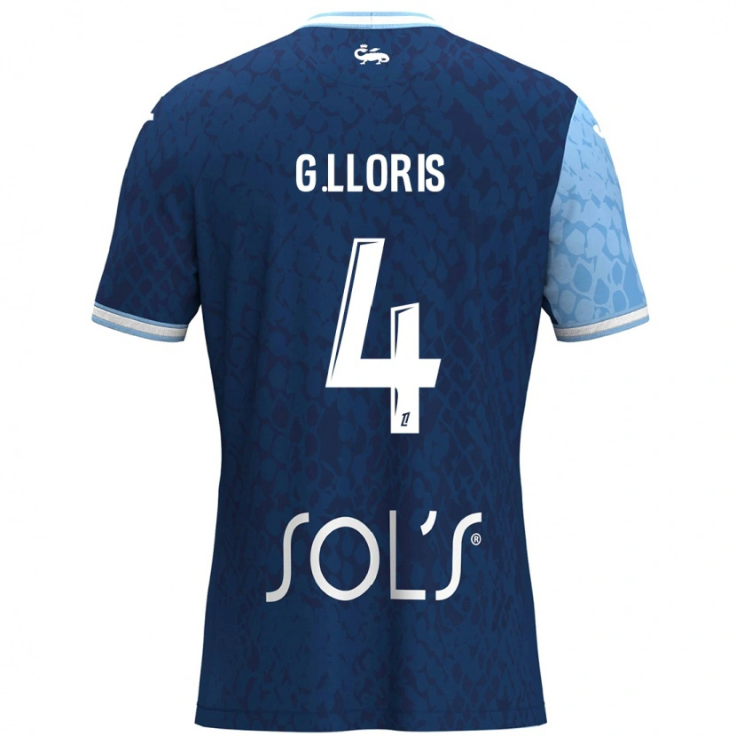 Danxen Damen Gautier Lloris #4 Himmelblau Dunkelblau Heimtrikot Trikot 2024/25 T-Shirt