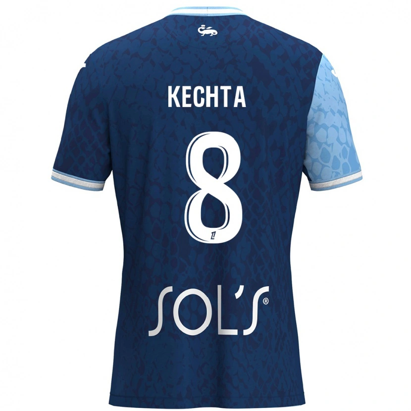 Danxen Damen Yassine Kechta #8 Himmelblau Dunkelblau Heimtrikot Trikot 2024/25 T-Shirt