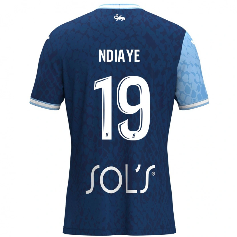 Danxen Damen Rassoul Ndiaye #19 Himmelblau Dunkelblau Heimtrikot Trikot 2024/25 T-Shirt