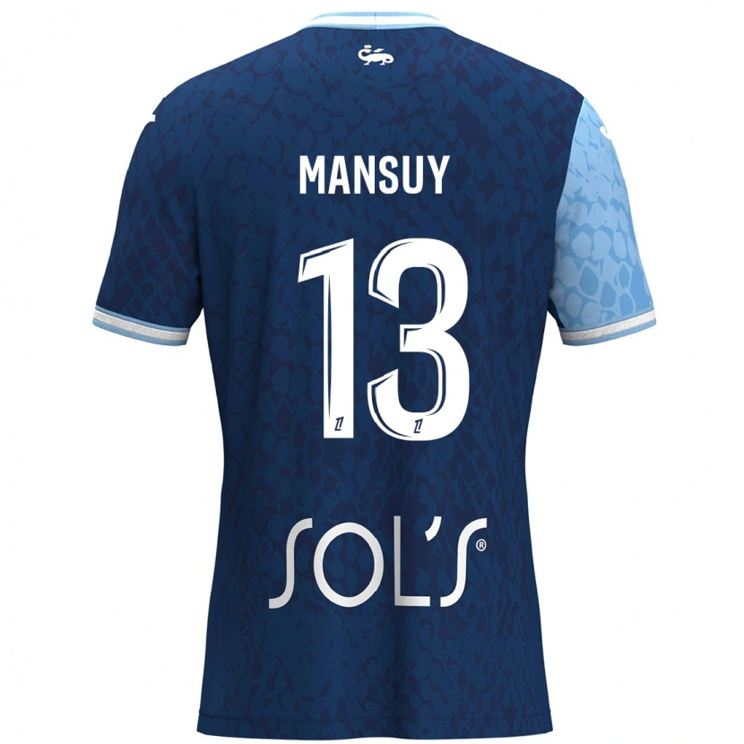 Danxen Damen Héloïse Mansuy #13 Himmelblau Dunkelblau Heimtrikot Trikot 2024/25 T-Shirt