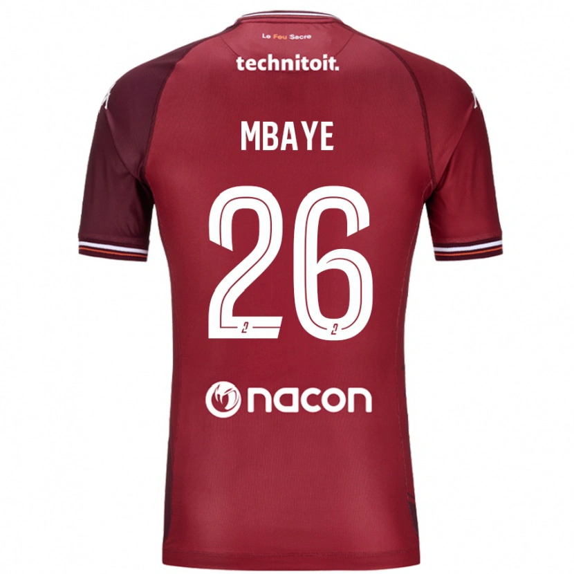 Danxen Damen Malick Mbaye #26 Rot Granata Heimtrikot Trikot 2024/25 T-Shirt