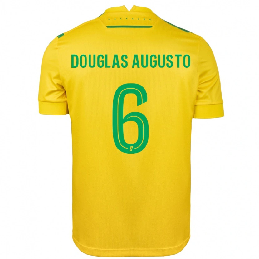 Danxen Damen Douglas Augusto #6 Gelb Grün Heimtrikot Trikot 2024/25 T-Shirt