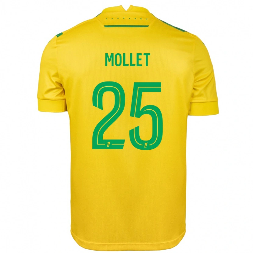 Danxen Damen Florent Mollet #25 Gelb Grün Heimtrikot Trikot 2024/25 T-Shirt