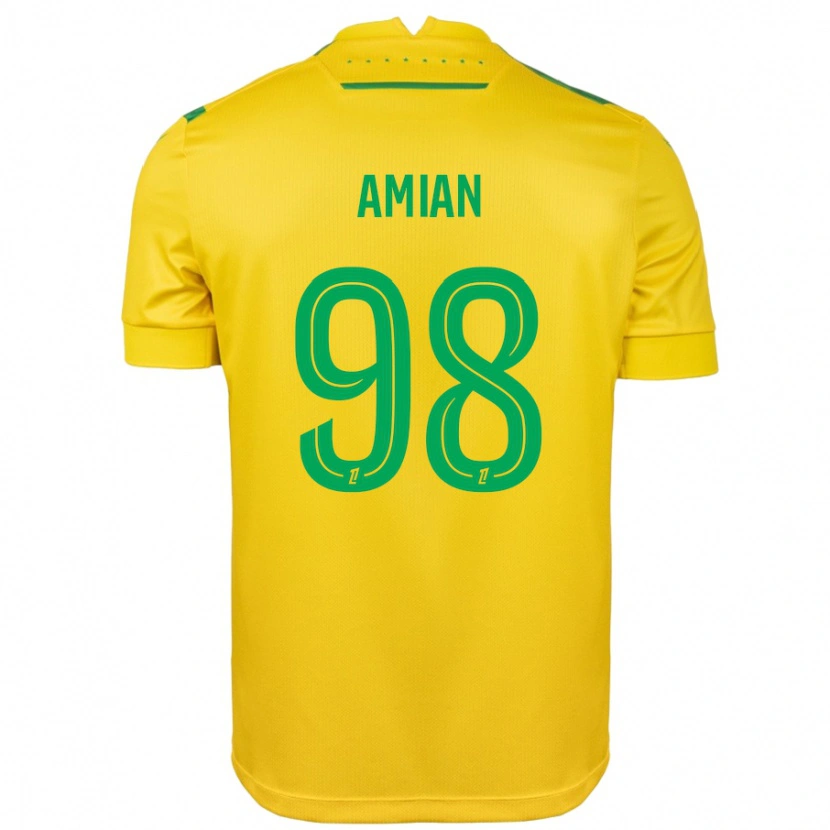 Danxen Damen Kelvin Amian #98 Gelb Grün Heimtrikot Trikot 2024/25 T-Shirt