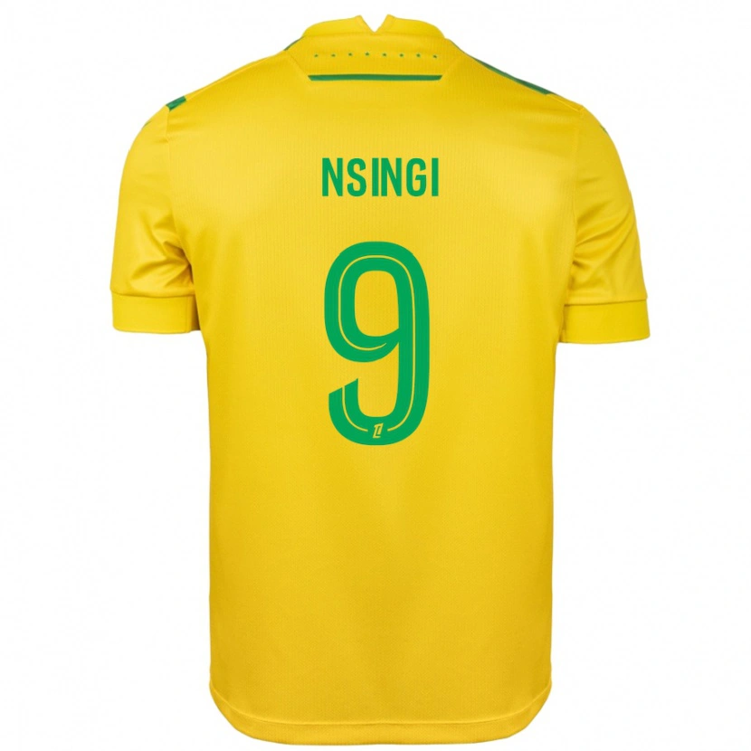 Danxen Damen Plamedi Nsingi #9 Gelb Grün Heimtrikot Trikot 2024/25 T-Shirt