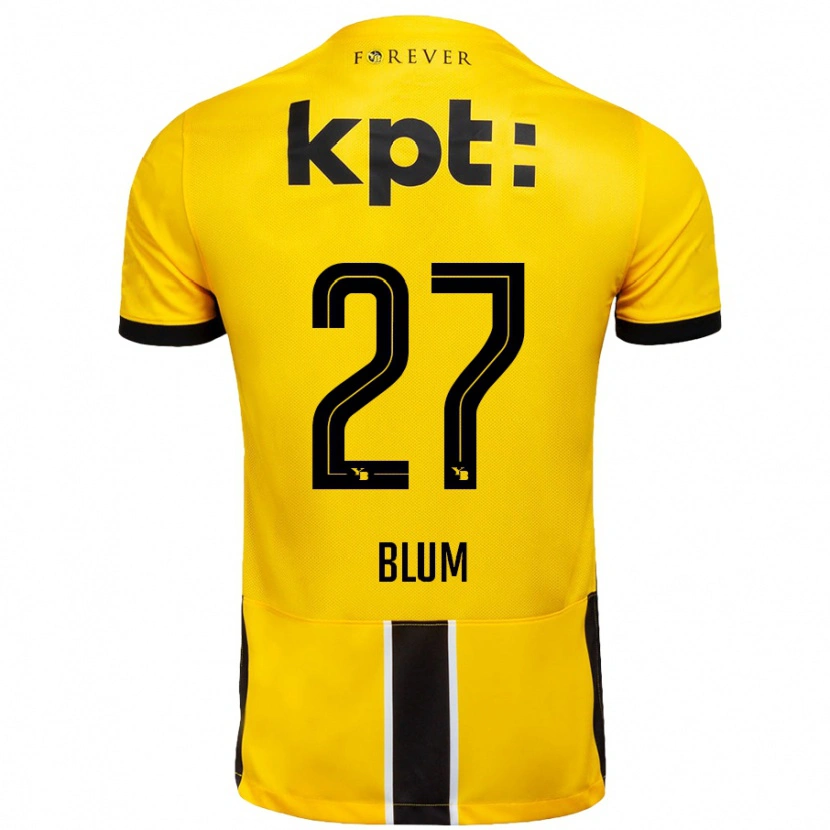 Danxen Damen Lewin Blum #27 Gelb Schwarz Heimtrikot Trikot 2024/25 T-Shirt