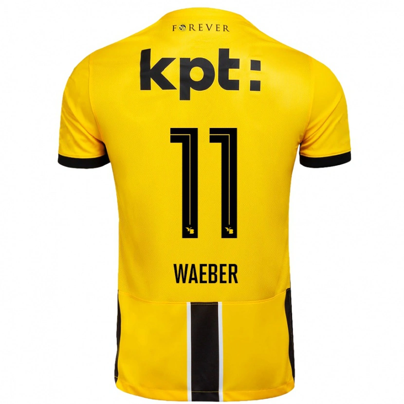Danxen Damen Stéphanie Waeber #11 Gelb Schwarz Heimtrikot Trikot 2024/25 T-Shirt
