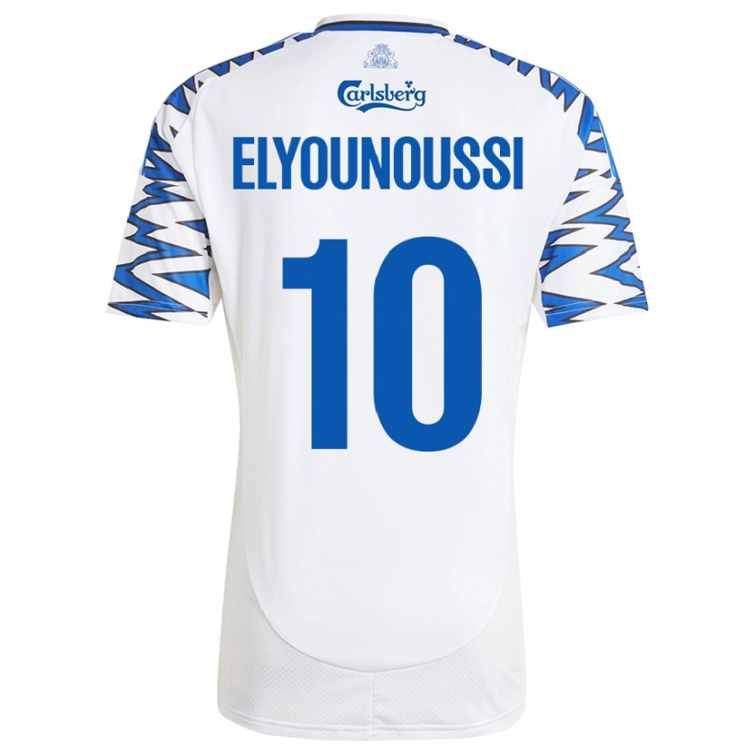 Danxen Damen Mohamed Elyounoussi #10 Weiß Himmelblau Heimtrikot Trikot 2024/25 T-Shirt