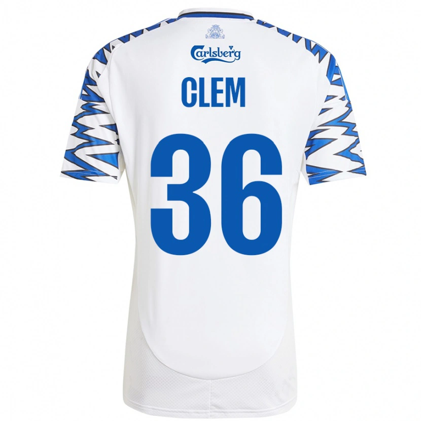 Danxen Damen William Clem #36 Weiß Himmelblau Heimtrikot Trikot 2024/25 T-Shirt