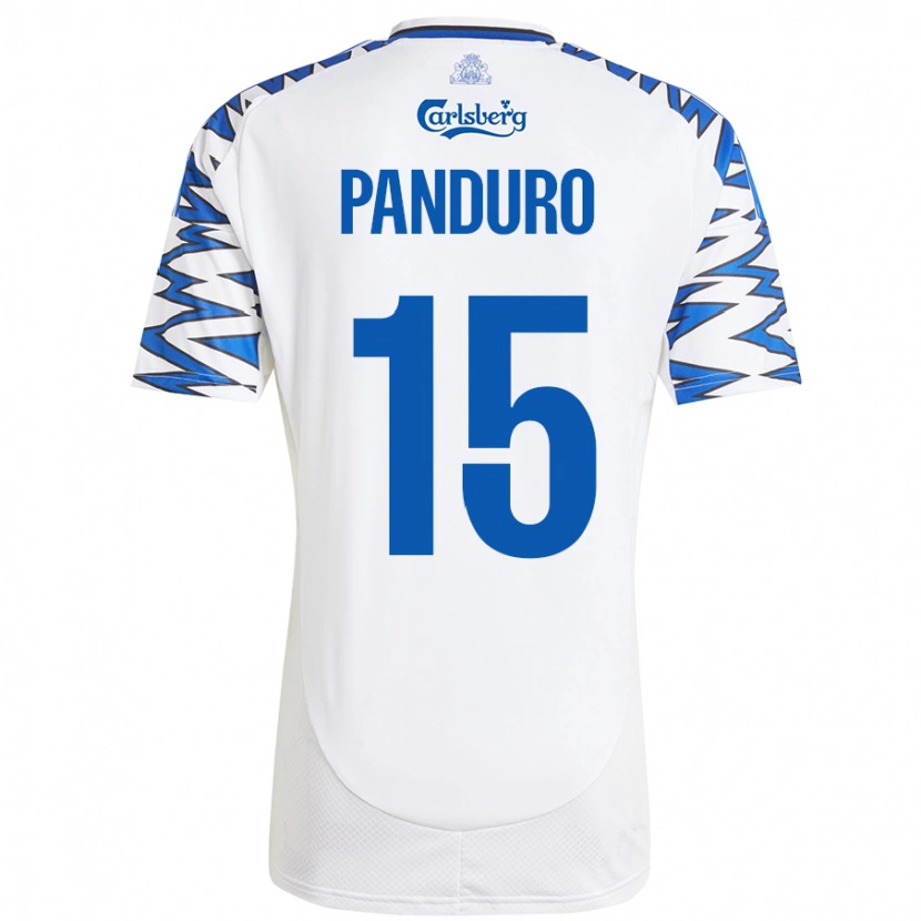 Danxen Damen Tristan Panduro #15 Weiß Himmelblau Heimtrikot Trikot 2024/25 T-Shirt