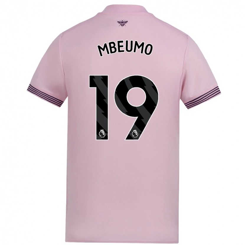 Danxen Damen Bryan Mbeumo #19 Rosa Auswärtstrikot Trikot 2024/25 T-Shirt