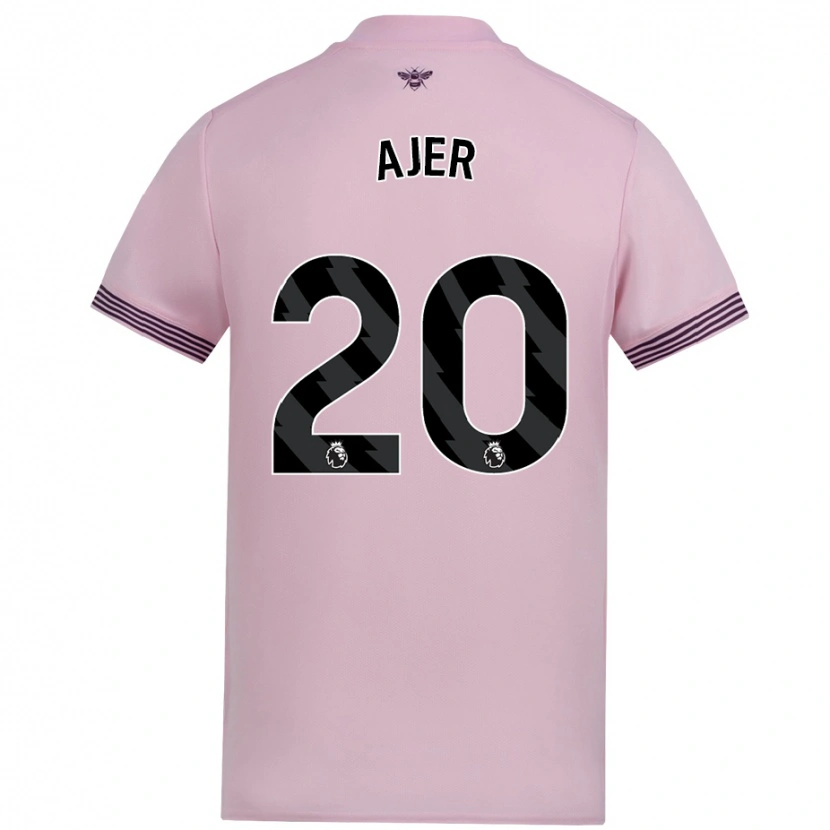 Danxen Damen Kristoffer Ajer #20 Rosa Auswärtstrikot Trikot 2024/25 T-Shirt