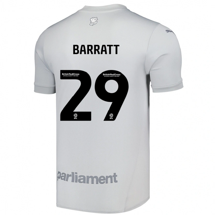 Danxen Damen Connor Barratt #29 Silbergrau Auswärtstrikot Trikot 2024/25 T-Shirt