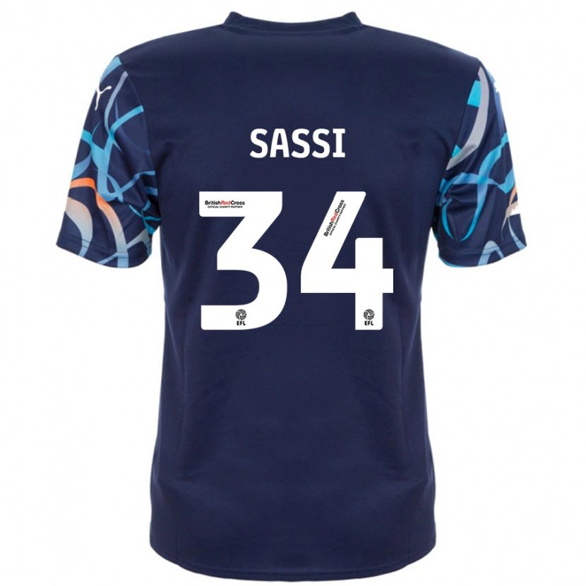 Danxen Damen Dan Sassi #34 Marineblau Auswärtstrikot Trikot 2024/25 T-Shirt