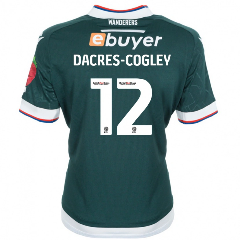 Danxen Damen Josh Dacres-Cogley #12 Dunkelgrün Auswärtstrikot Trikot 2024/25 T-Shirt