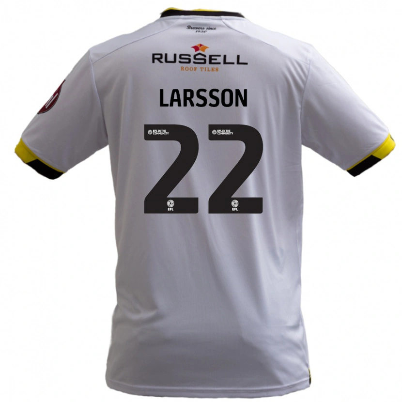 Danxen Damen Julian Larsson #22 Weiß Auswärtstrikot Trikot 2024/25 T-Shirt