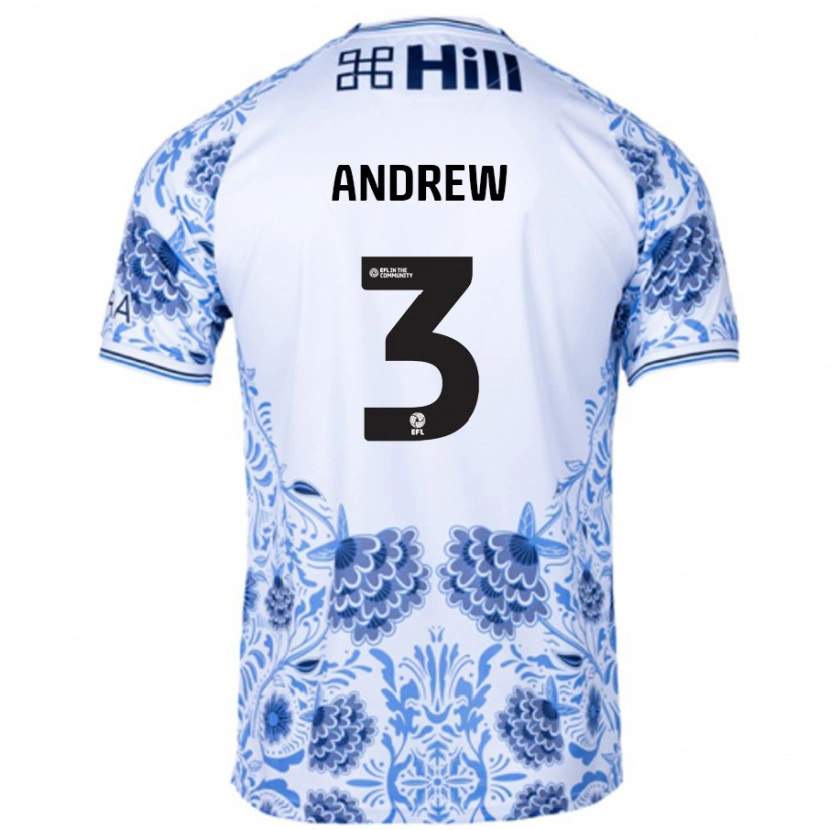 Danxen Damen Danny Andrew #3 Weiß Blau Auswärtstrikot Trikot 2024/25 T-Shirt
