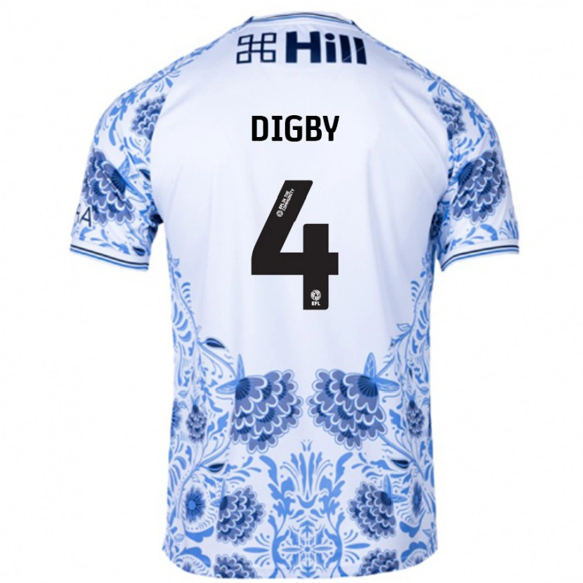 Danxen Damen Paul Digby #4 Weiß Blau Auswärtstrikot Trikot 2024/25 T-Shirt