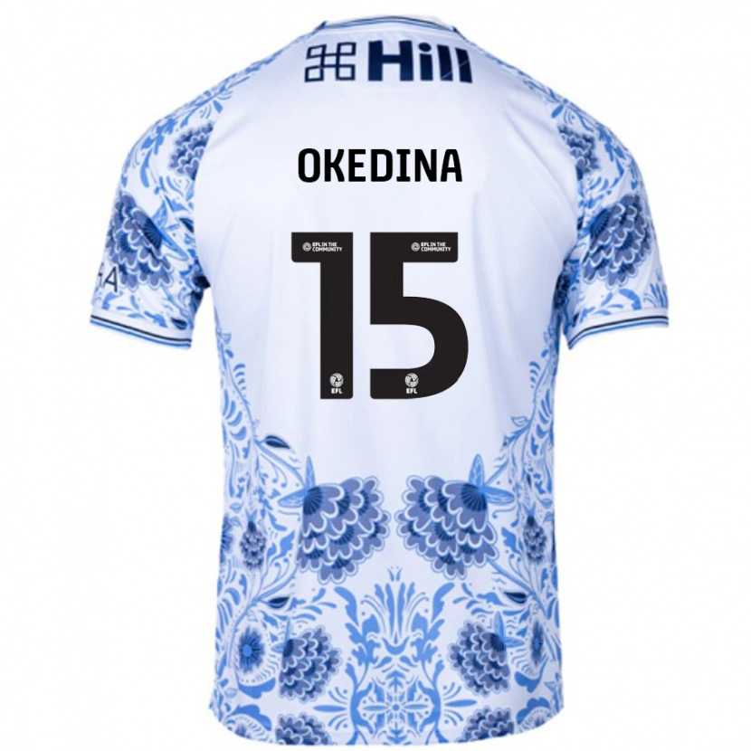 Danxen Damen Jubril Okedina #15 Weiß Blau Auswärtstrikot Trikot 2024/25 T-Shirt